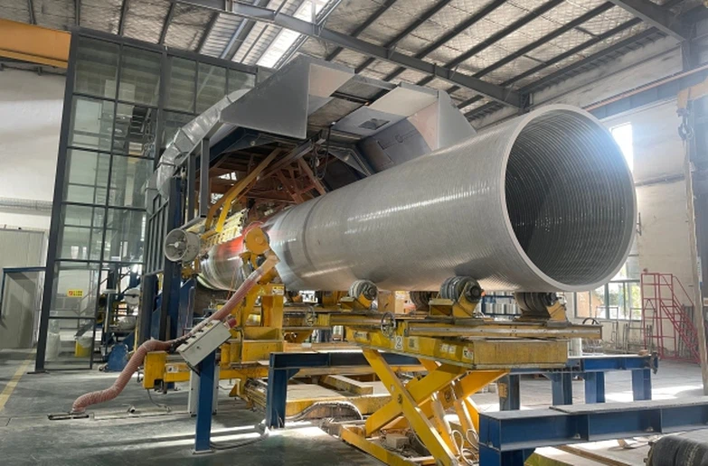 Fiber Glass Piping in manufacturing process Fiber Glass Piping in manufacturing process